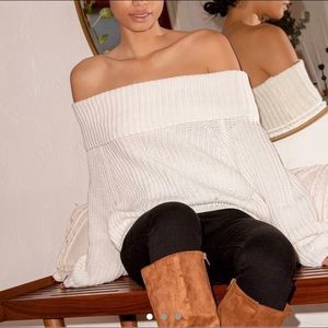 off the shoulder sweater
